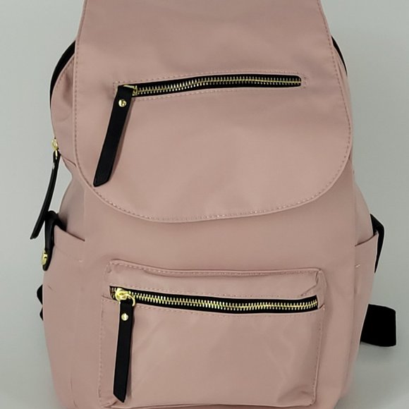 Madden Girl Bags Madden Girl Womens Backpack Pink Black Canvas Snap